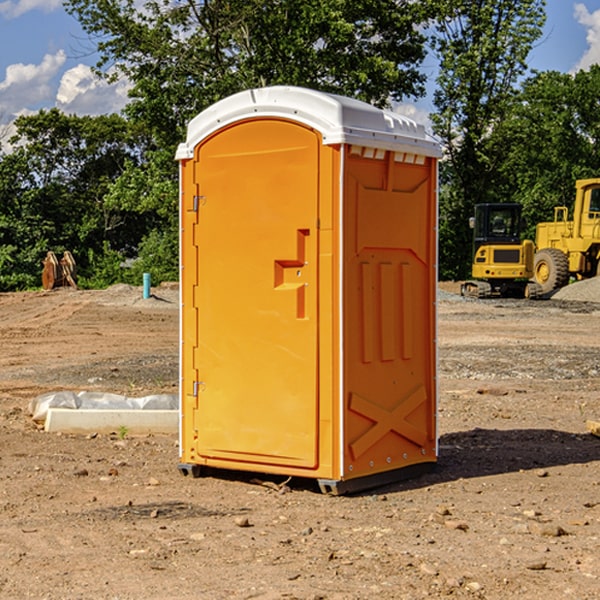 what is the expected delivery and pickup timeframe for the portable toilets in Belle Center